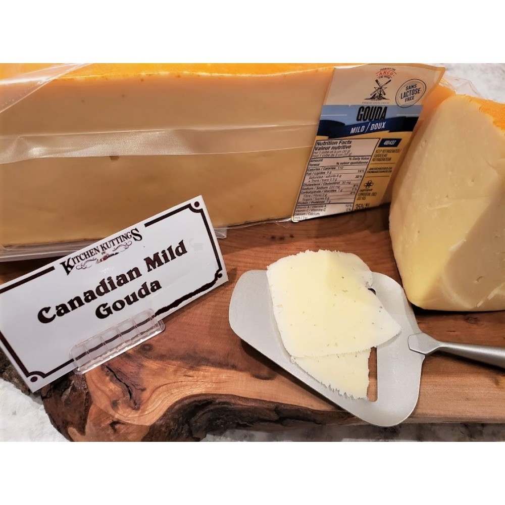 Fresh Cut Canadian Mild Gouda  (lactose free) - per lb